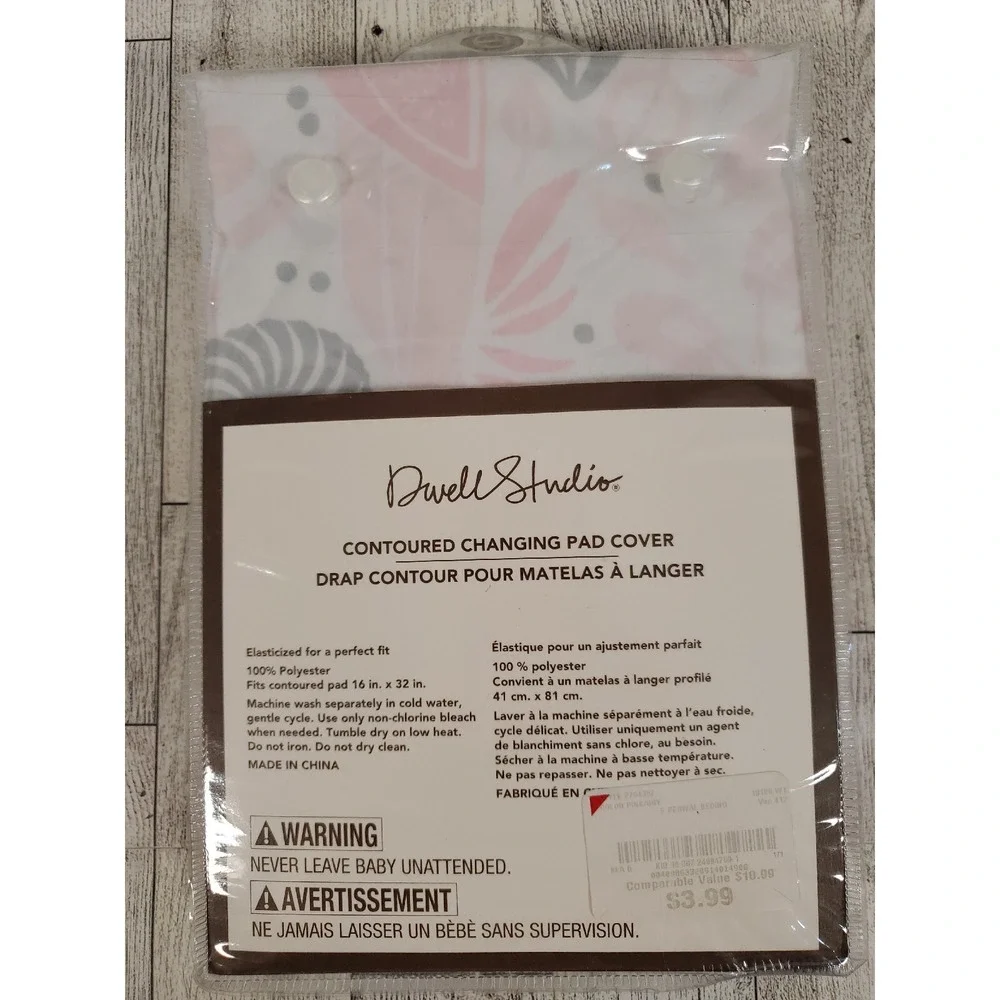 Dwell Studios Contoured Changing Pad Cover Pink Baby Nursery Velvety Soft FLAW